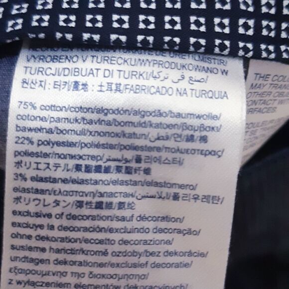 Tommy Hilfiger Navy Houndstooth Trousers - Picture 8 of 12